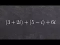 Tutorial - Simplifying Expressions with Complex numbers ex 2 3 2i 5
