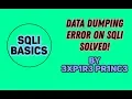 TuT Data dumping error on sqli solved