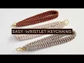 DIY EASY WRISTLET KEYCHAIN TUTORIAL MACRAME KEYCHAIN MACRAME WRISTLET FISHTAIL KEYCHAIN