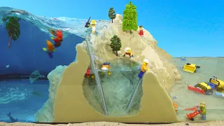 Mine Flood: Tsunami Disaster - LEGO Dam Breach Experiment