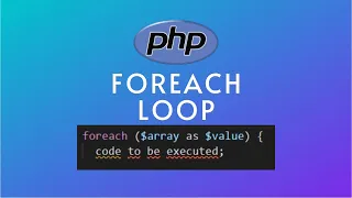 PHP Tutorial For Beginners PHP foreach loop