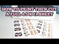 How to print then cut full page print then cut Trick your Cricut to print then cut a full page hack