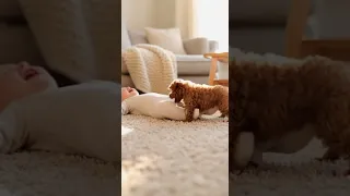 Baby Tickle Puppy Joins The Fun BabyAndDog CutePets Shorts Heartwarming 