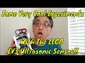 Some Very Cool Experiments With The LEGO Mindstorms EV3 Ultrasonic Sensor