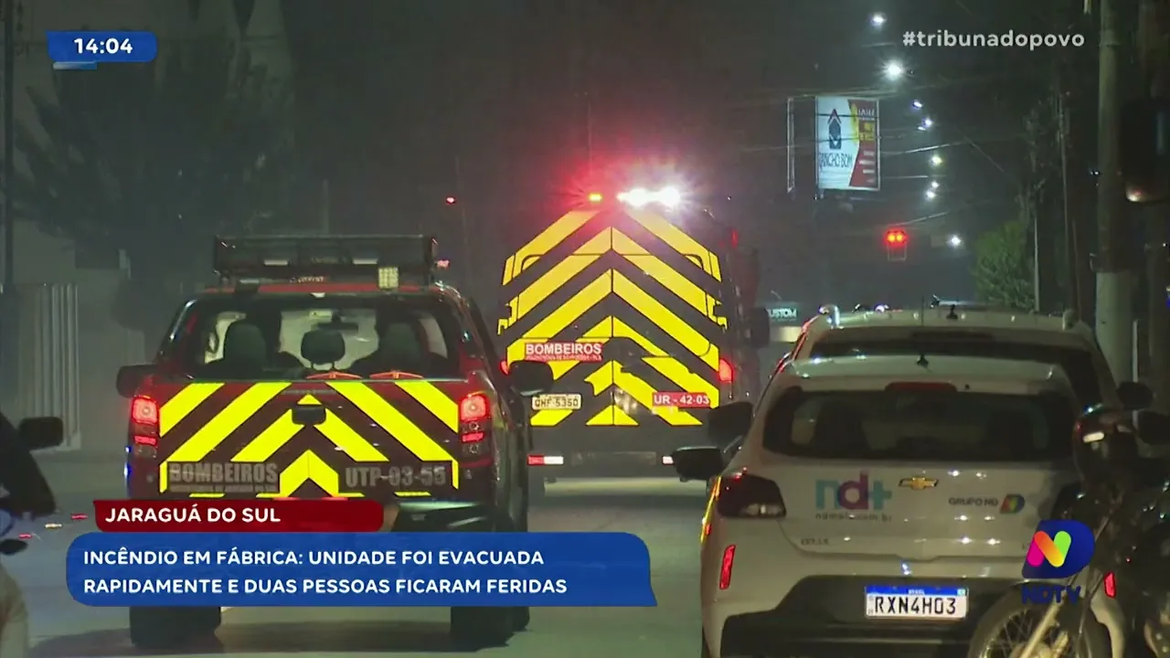 Fogo em fábrica multinacional de Jaraguá do Sul: brigada e bombeiros agem rápido