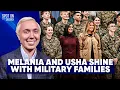 Lagu Melania Trump and Usha Vance SHINE During First Joint Appearance Thanking Military Families In NC