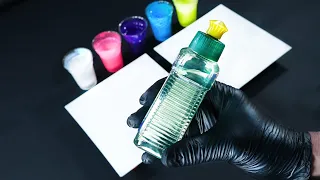 Acrylic Pouring with Dish Soap - step by step - cells painting