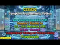 CS25C02 Computer Programming Python Pseudocode Computational Thinking and Problem Solving R2025