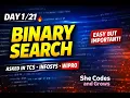 Day Binary Search Asked in Infosys TCS Wipro Crack Coding Interviews