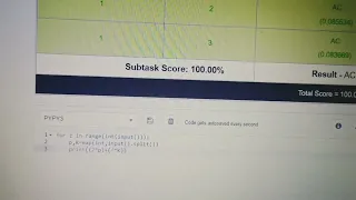 Tyre Problem Codechef starters 29 python code