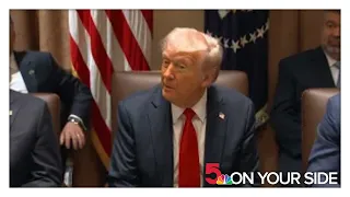 President Donald Trump holds the first Cabinet meeting of his second term