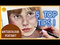 Download Lagu WATERCOLOUR PORTRAIT -  5 TOP TIPS for beginners | How to paint SKIN in WATERCOLOR (TUTORIAL)