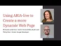 Using ARIA-live to Create a more Dynamic Web Page