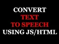 JavaScript Text To Speech Converter Text to Speech Code in JavaScript Web Speech API