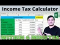 Income Tax Calculation Formula in Excel Hindi How to Make Income Tax Calculator