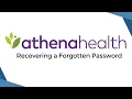 Recovering a Forgotten Password Athena Health Portal