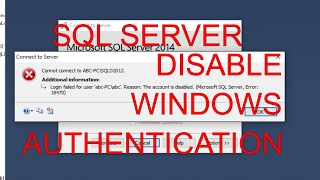SQL Server How to Delete Disable Windows authentication login