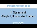 If statement in C Part 1 Simple if if else else if ladder Malayalam tutorial