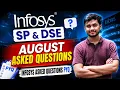 Infosys SP DSE August Asked Questions Infosys Asked Questions PYQ
