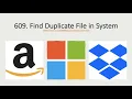 Find Duplicate File in System Leetcode 609 String Map Amazon Microsoft Dropbox Follow Up