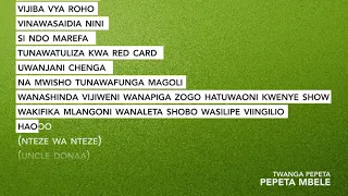 twanga pepeta twanga mbele official lyrics video 