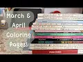 March and April Coloring Pages 2026