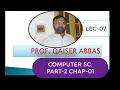 COMPUTER SC PART 2 CHAP-01 PARALLEL PROCESSING OPERATING SYSTEM LEC-07