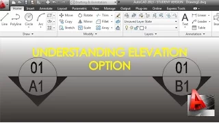 Autocad Basic Tutorial Elevation Option in Rectangle