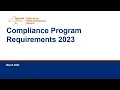 Compliance Program Requirements 2023
