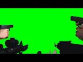 Guns shooting meme green screen Not copyright