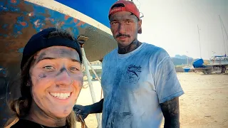 Getting DIRTY in a Boatyard WITHOUT Water! | Sailing Sitka Ep 81