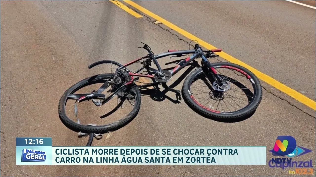 Acidente fatal em Zortéa: Ciclista de 34 anos morre após colisão com carro no interior do município