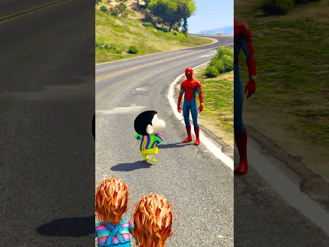 GTA 5 : ZOMBIE MENYERANG SHINCHAN DI GTA V 😱 #shorts  #gta5  #gta  #viral  #trending  #cartoon