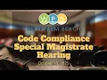 Code Compliance Special Magistrate Hearing October 15 2025