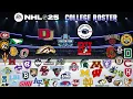 NCAA Roster Full Details 48 Team Franchise Set Up NHL 25 Only on Xbox Series X S