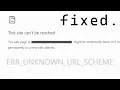 How to Fix ERR UNKNOWN URL SCHEME on Windows
