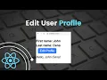 How to Edit User Profile in ReactJS React Tutorial