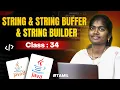 Java Programming 2025 Ep 34 String StringBuffer StringBuilder in Java in Tamil