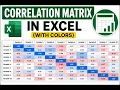 How To Create A Correlation Matrix In Excel With Colors Correlation Analysis