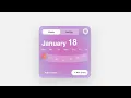 Glassmorphism Calendar HTML CSS JavaScript Project