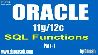 Oracle SQL Function Part - 1 by Dinesh