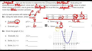 Math 109-1 1-Functions and Function Notation-Part 2
