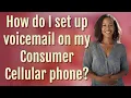 How do I set up voicemail on my Consumer Cellular phone