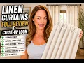 TWODRAPES Store 102 Natural Linen Pleated Curtains Review Light Filtering Drapes Full Demo