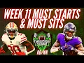 Week 11 Must Starts Sits - 10 Running Wide Receivers