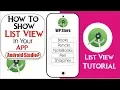 How to Implement List View in Android Studuio Apps