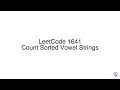 LeetCode 1641 Count Sorted Vowel Strings