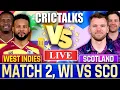 Lagu 🔴 WI vs SCO Live Match Today, World Cup, Live Cricket Scores Commentary, West Indies v Scotland