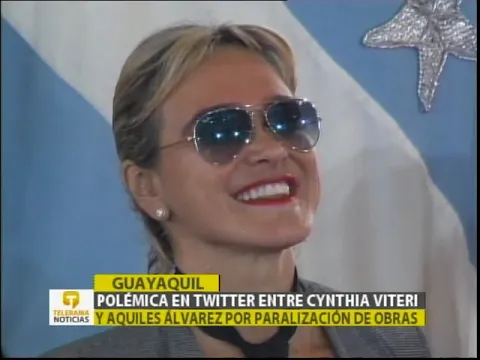 Polémica en twitter entre Cynthia Viteri y Aquiles Álvarez por paralización de obras