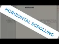 Horizontal Scroll with HTML CSS and JavaScript